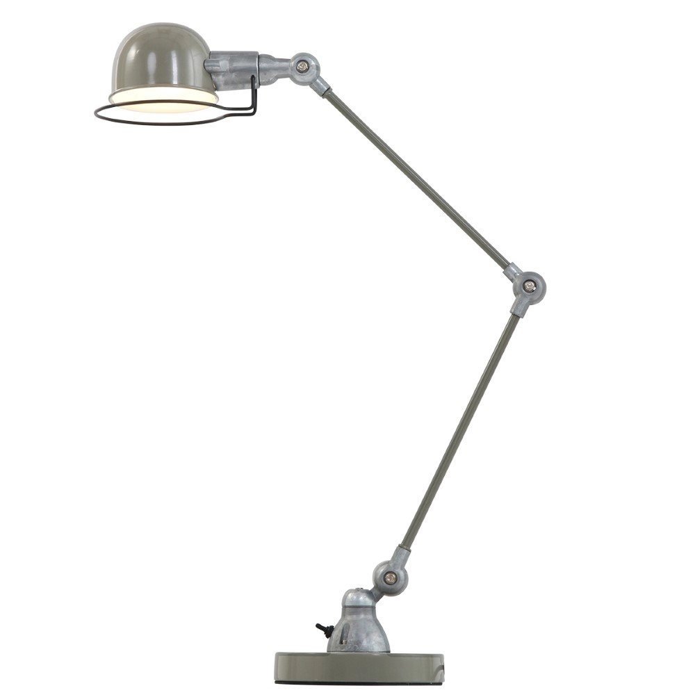 Rustic desk lamp Davin Retro Green with Grey