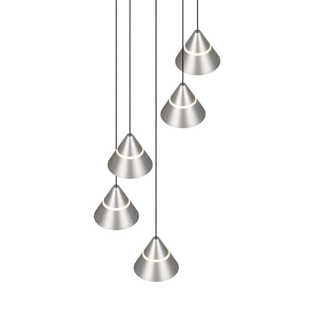 Design pendant lamp Romeo 5-light nickel Trio 4017807667820