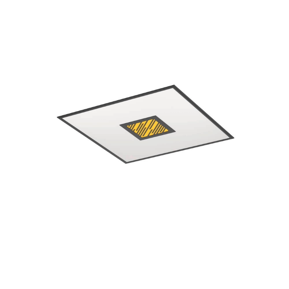 Black LED ceiling light Bordonara 60x60