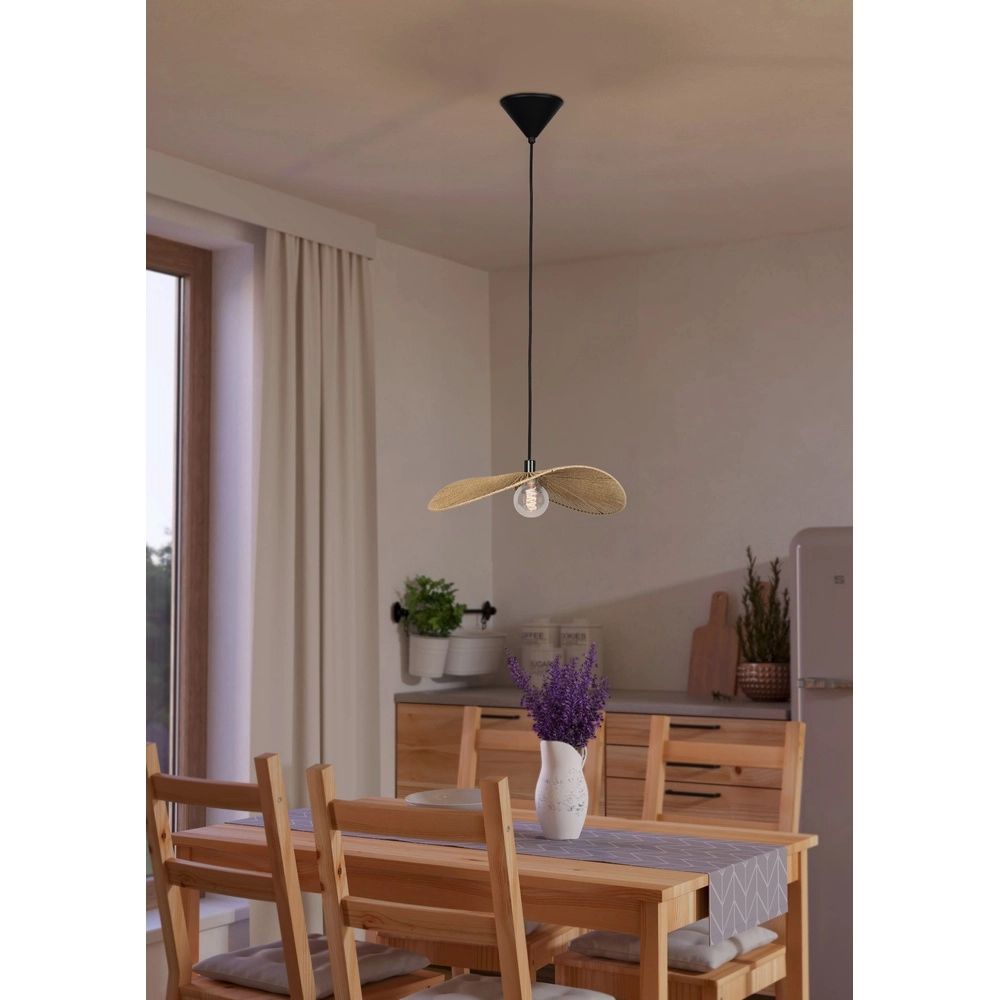 Rattan pendant lamp Siruela 56cm - 1x E27 Eglo 9002759319915