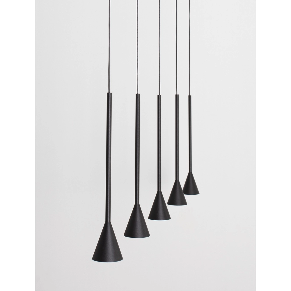 Pendant lamp Net Straight 5-light black Lyora 5212017445315