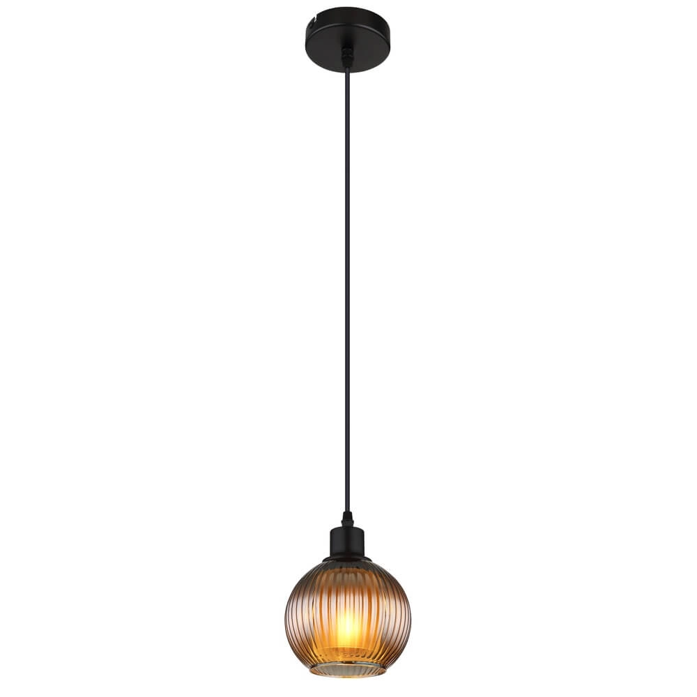 Pendant lamp Zumba smoke glass Ø 15cm