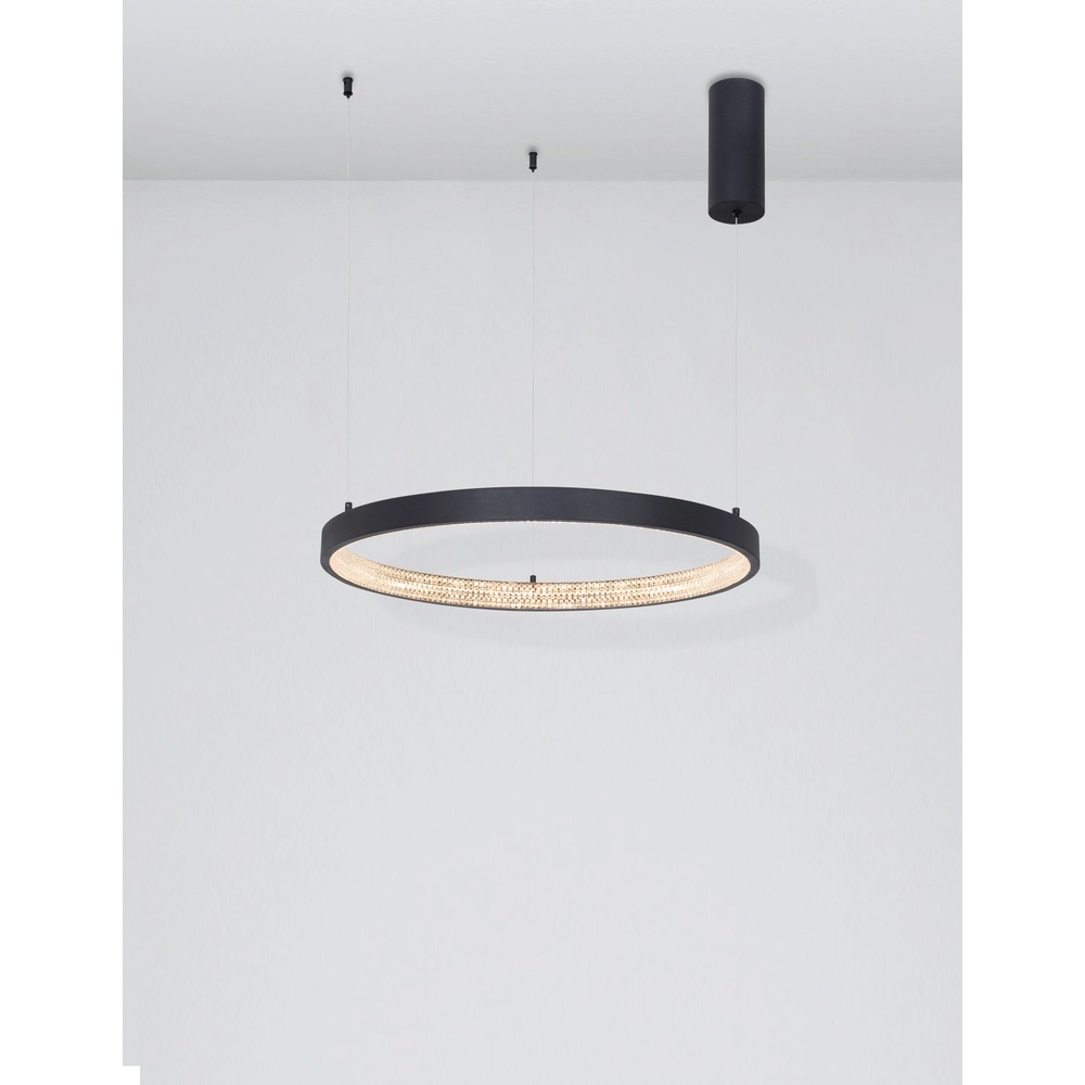 Pendant lamp Preston black Ø 60cm Lyora 5212017429179