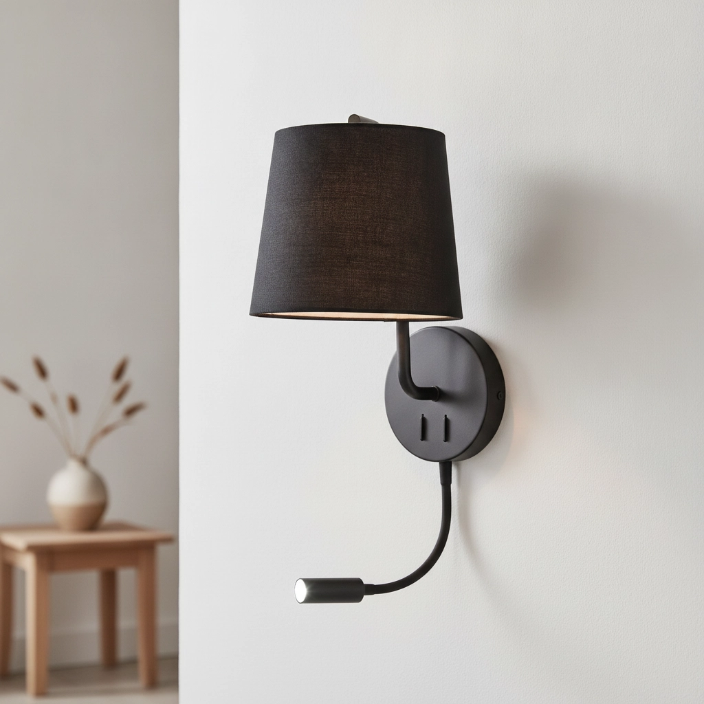 Bedside lamp Sage black