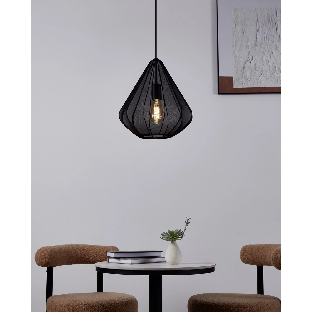 Pendant lamp Ø 33cm Dolwen Black - Japandi Eglo 9002759439941