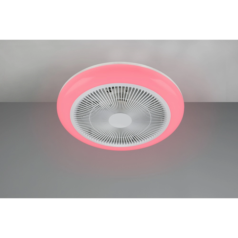 Design fan Holmsund white Ø 46cm with RGB function Trio 4017807688665