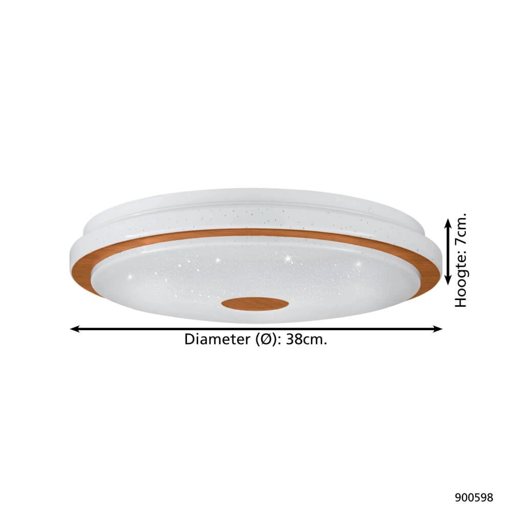 LED ceiling lamp Lanciano 1 Ø 38cm Eglo 9008606244973