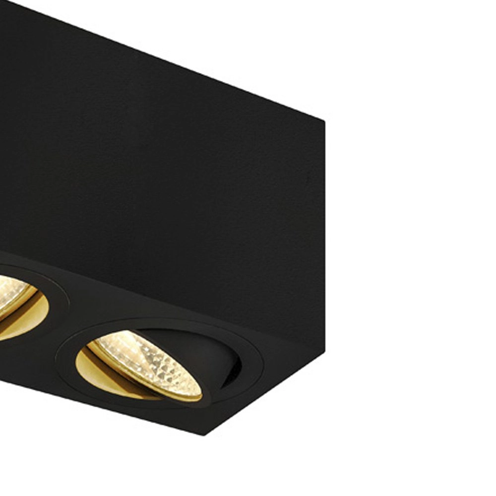 Ceiling light Triledo 2-light 16cm 3000K black SLV 4024163222242