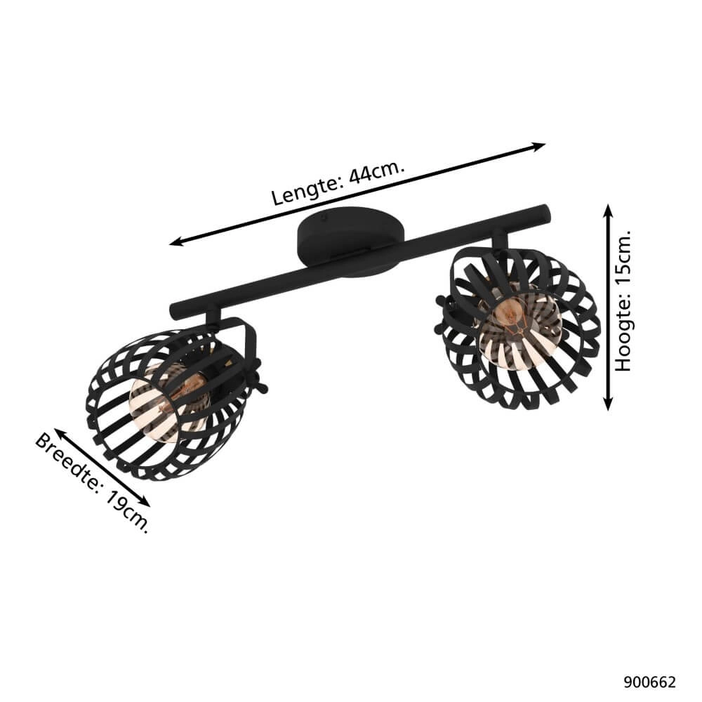 Chic ceiling lamp Girona 2-light Eglo 9008606258598