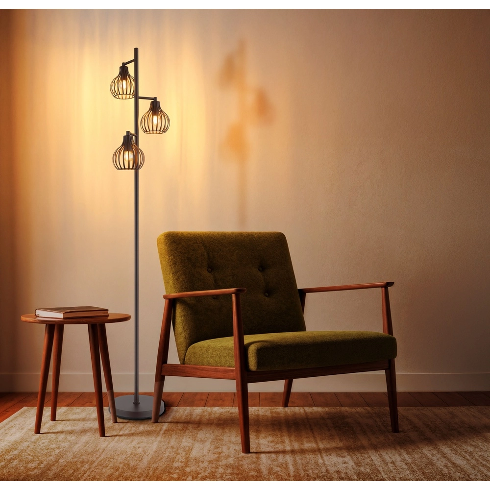 3-light floor lamp Mateo rust brown Globo 9007371569236
