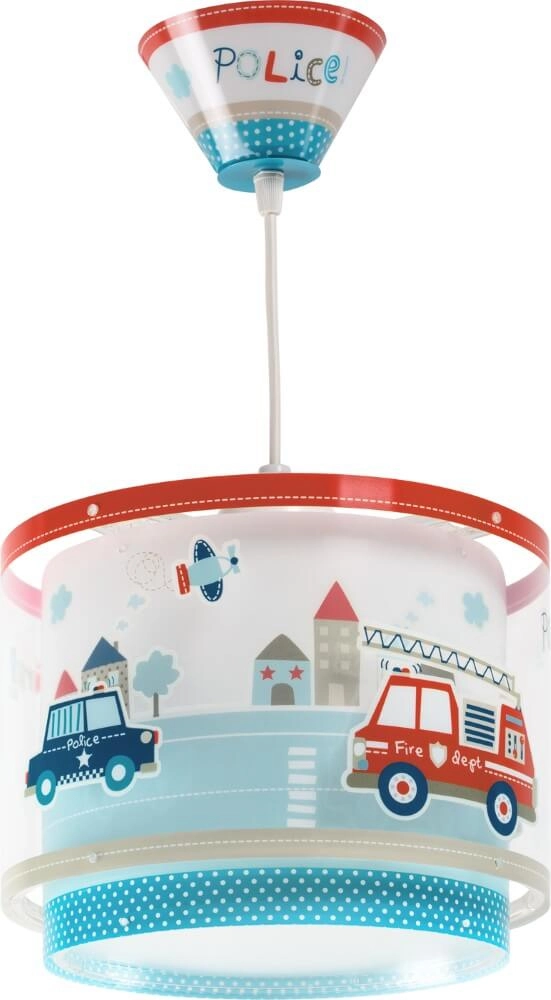 Children's room pendant lamp Police red with blue Dalber 8420406002712