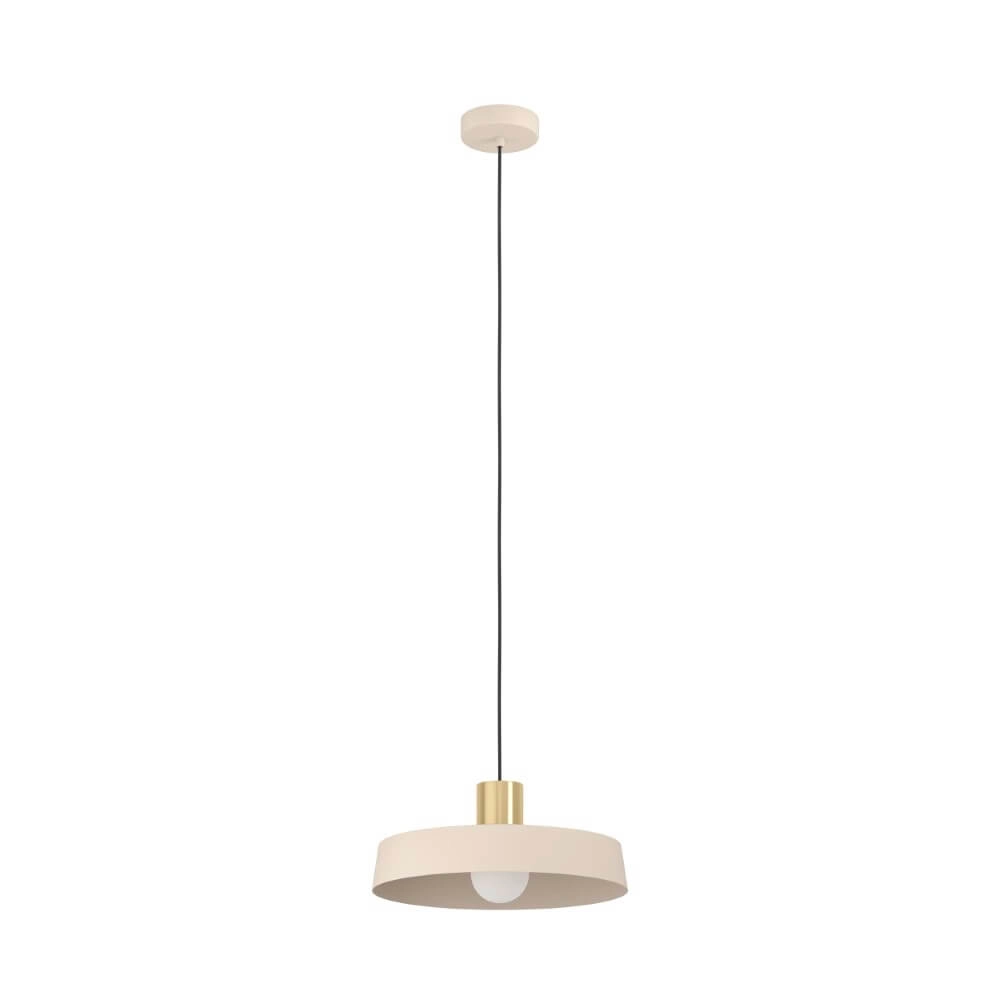 Pendant lamp Valdiola sand brown Ø 36cm