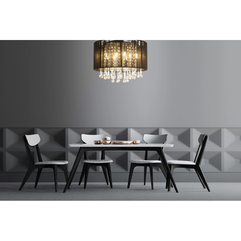 Ceiling lamp Bagana chandelier with black shade Globo 9007371367252