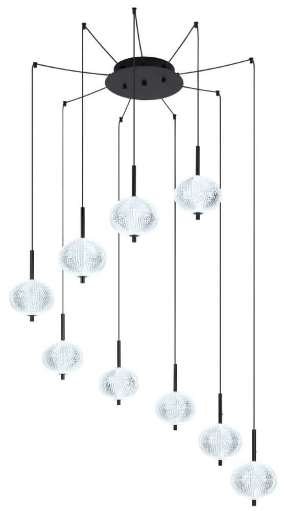 Unique pendant lamp Ceps 9-light Globo 9007371458530