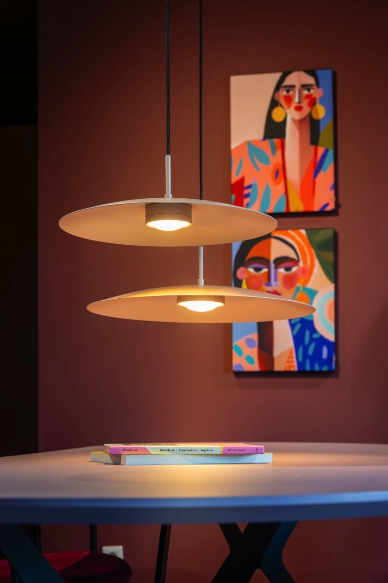 Sleek pendant lamp Sanne Ø 50cm - sand ETH 8720195311034