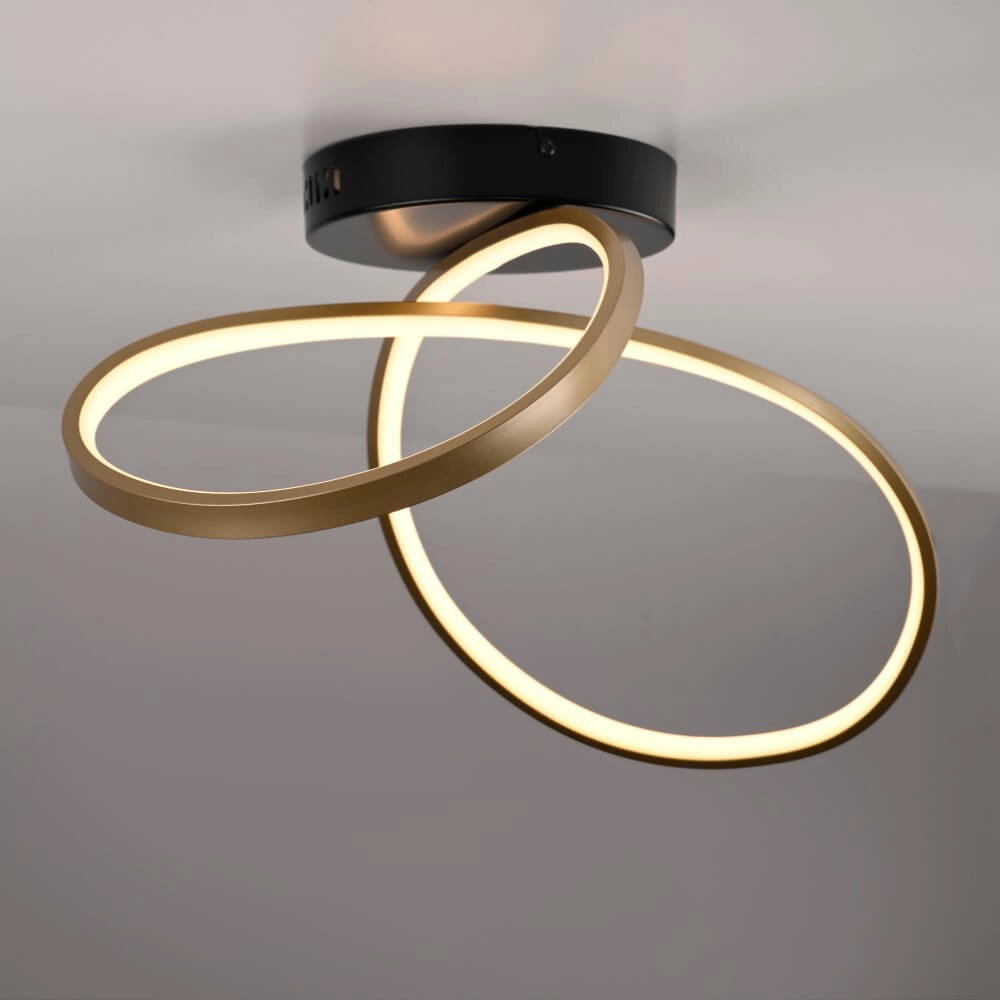 Design ceiling lamp Okta brass/black Just Light 4043689001940