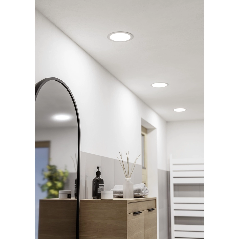 IP44 recessed lamp Fueva 6 round - white - Ø 16,8cm Eglo 9008606330959