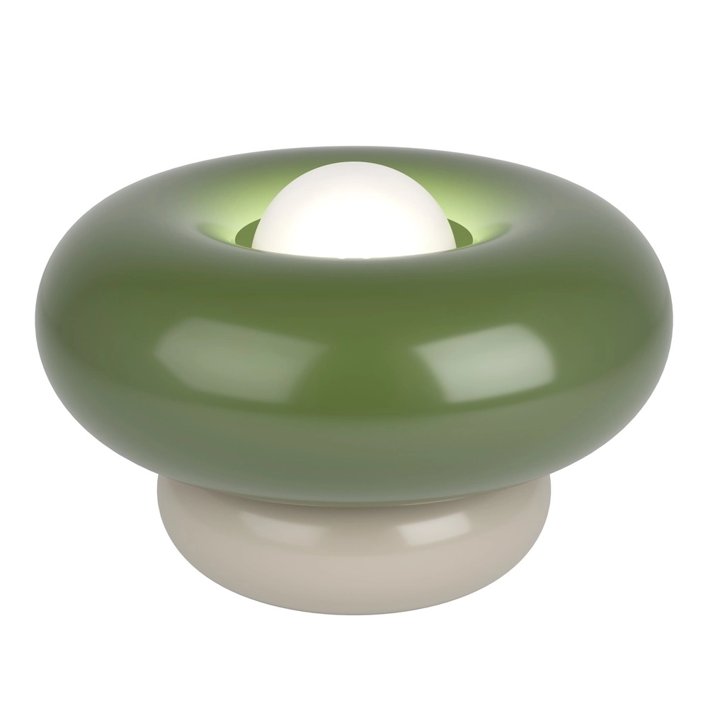 Design table lamp Torchiarolo sand brown with green