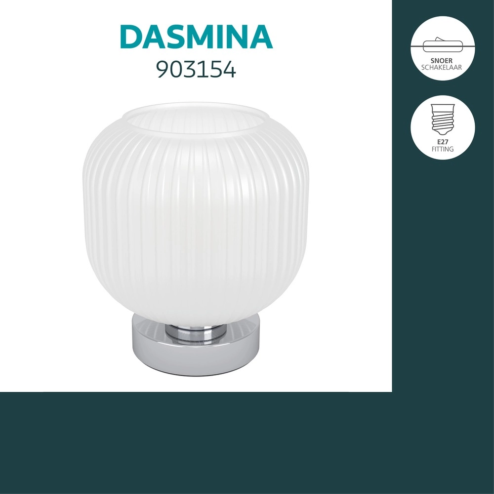 Design table lamp Dasmina chrome Ø 20cm