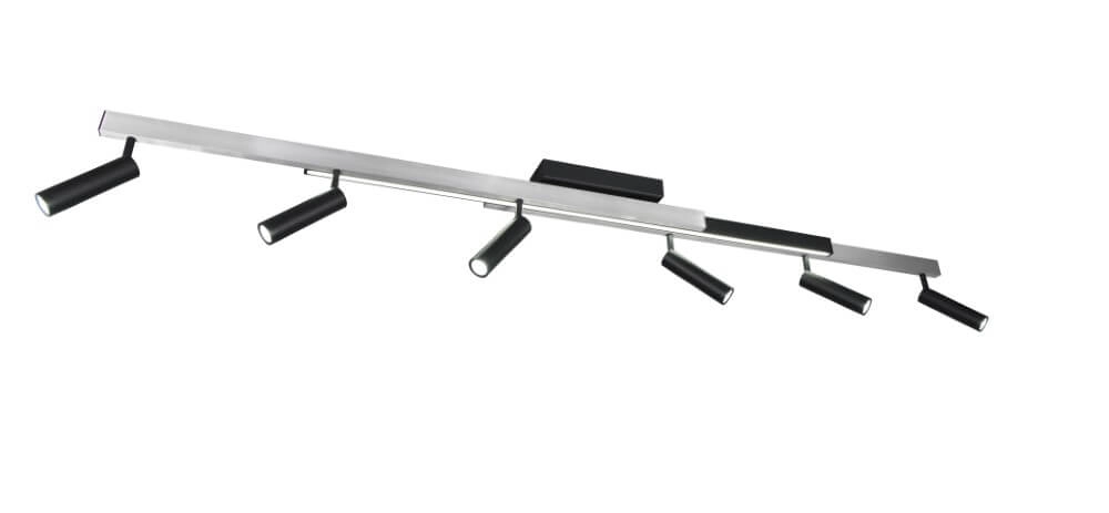 6-light LED spot Zeno metal with black Trio 4017807627305