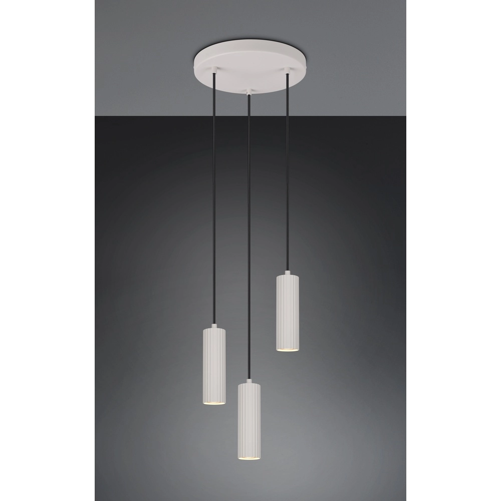 3-light pendant lamp Soka grey Trio 4017807658613