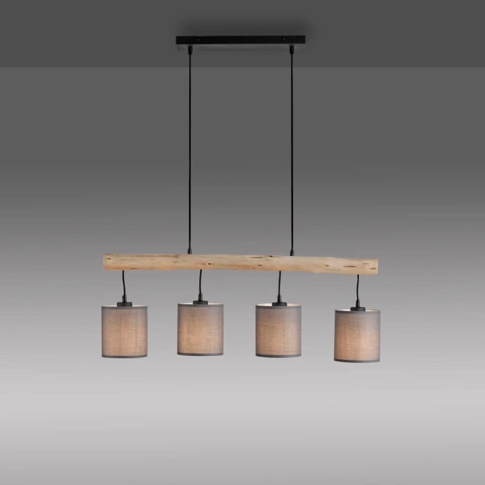 Country Pendant Lamp Green Tribu Taupe Just Light 4043689995171