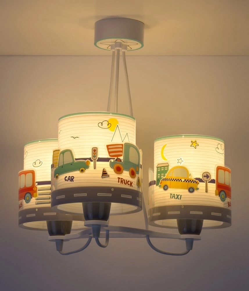 Children's room hanging lamp Baby Travel 3-light colored Dalber 8420406616872
