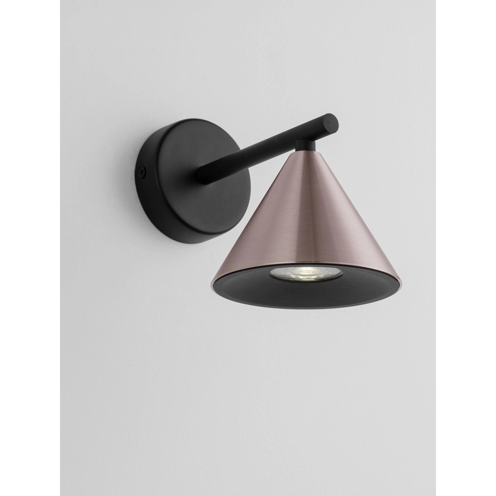 Wall lamp Conico Single black with coffee brown Lyora 5212017475381