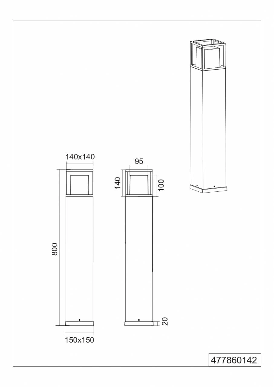 Standing lamp Witham anthracite 80cm Trio 4017807564112
