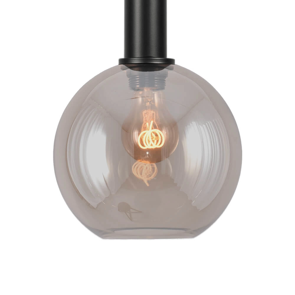 Hanging lamp Ø 20cm Bella 2 Black with gold glass Masterlight 8718121334295