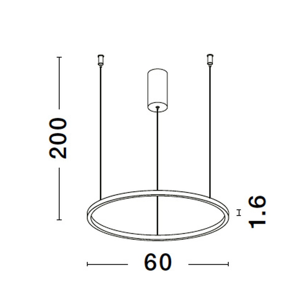 Round pendant lamp Tarquin silver grey Ø 60cm Lyora 5212017438287