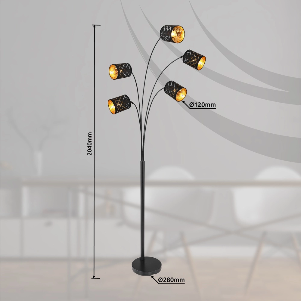 Floor lamp Clarke Black Globo 9007371415953