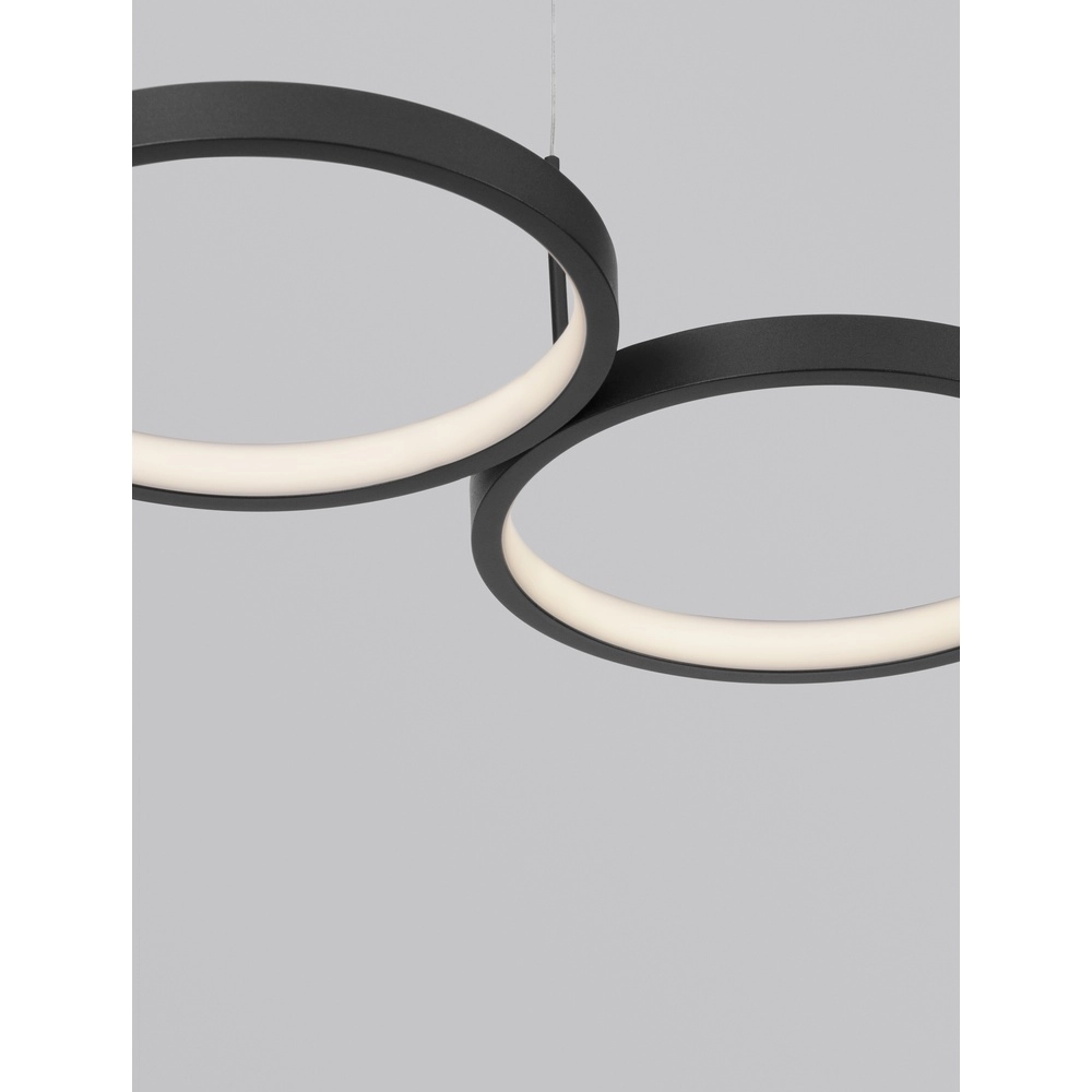 Modern pendant lamp Magnus black 84cm Lyora 5212017433183