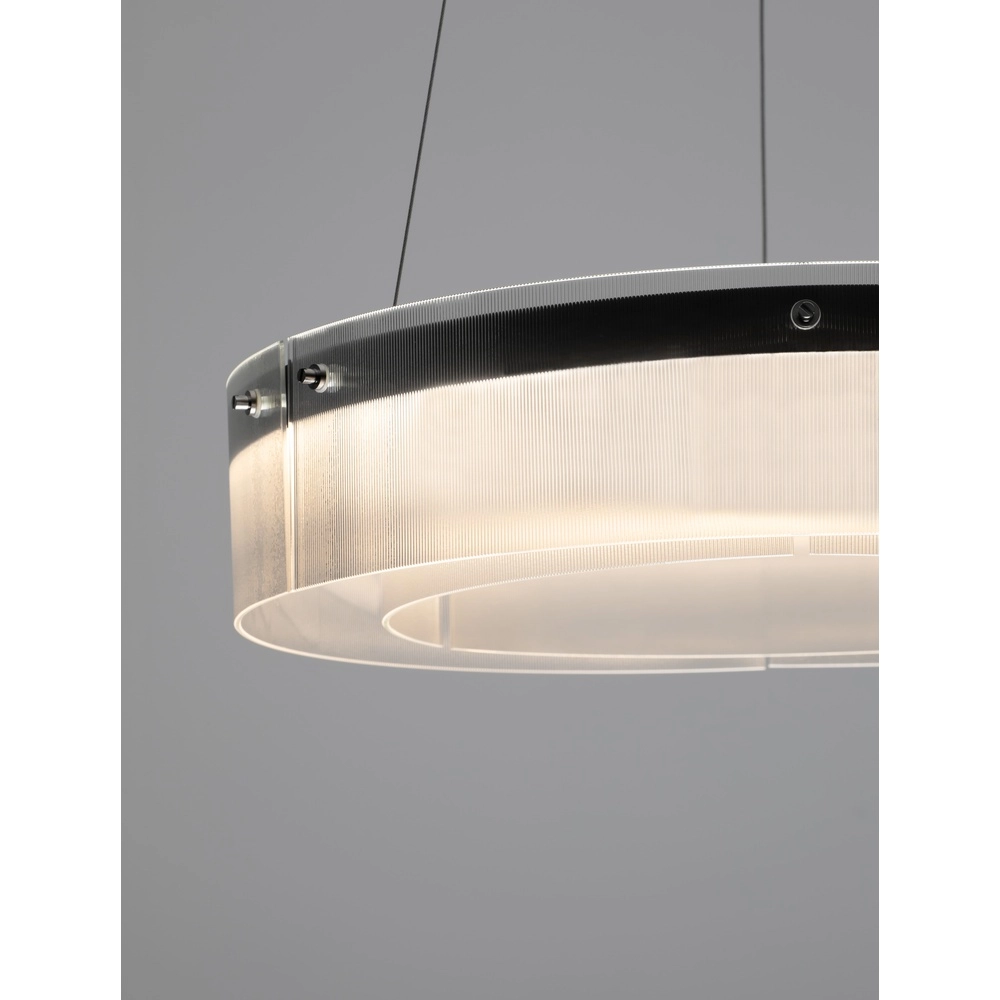 Design pendant lamp Pauline black with glass Ø 55cm Lyora 5212017445377