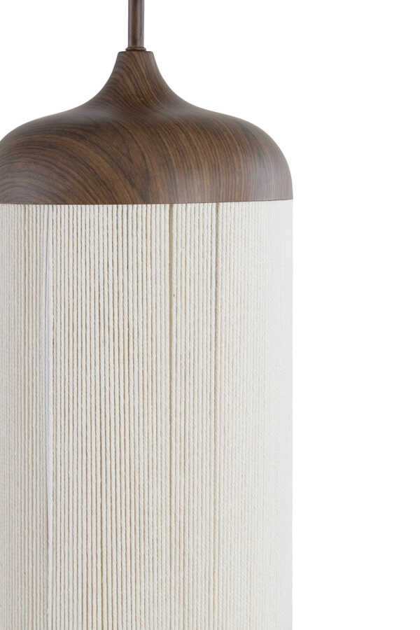 Pendant lamp Dania dark wood print Ø 16cm Light & Living 8717807759629