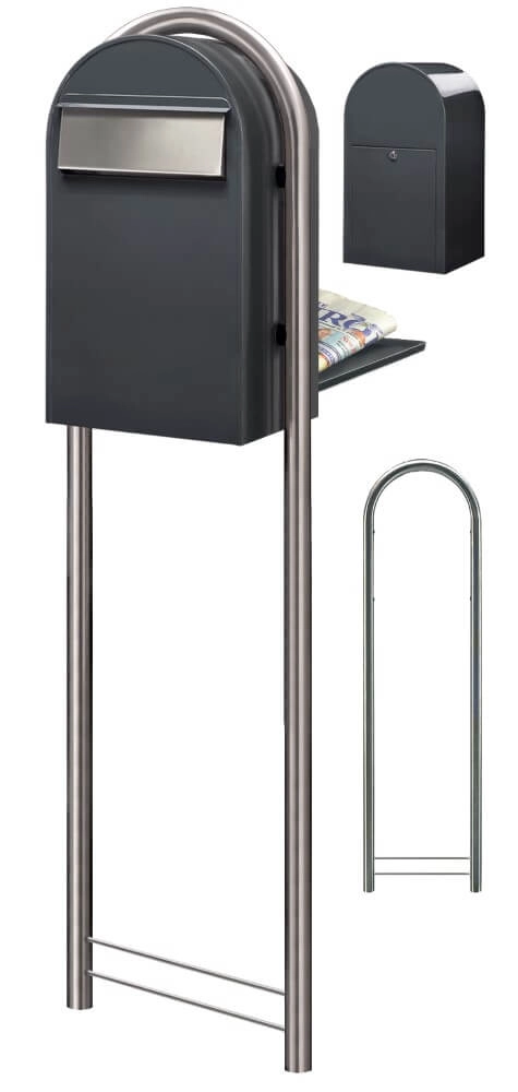 Mailbox Grande B 7016 i Dark grey Bobi 6417237034144