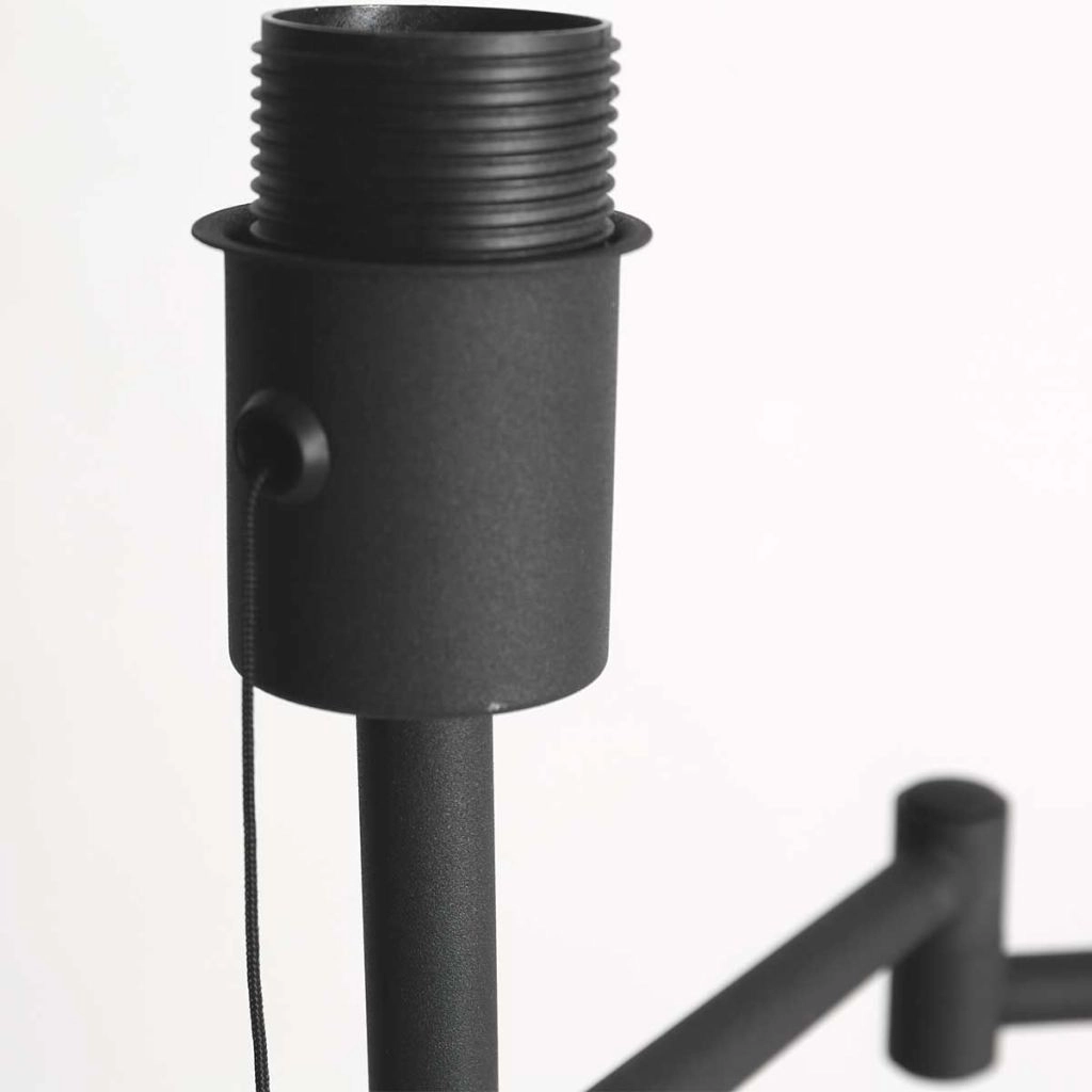 Black floor lamp Bella with cork cap Ø30cm Steinhauer 8712746180657
