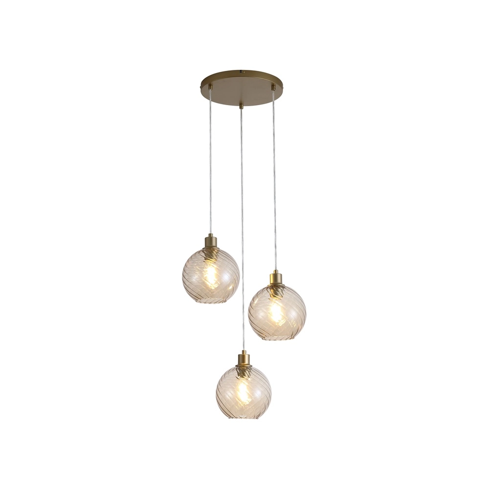 Pendant lamp Radiance 3-light gold