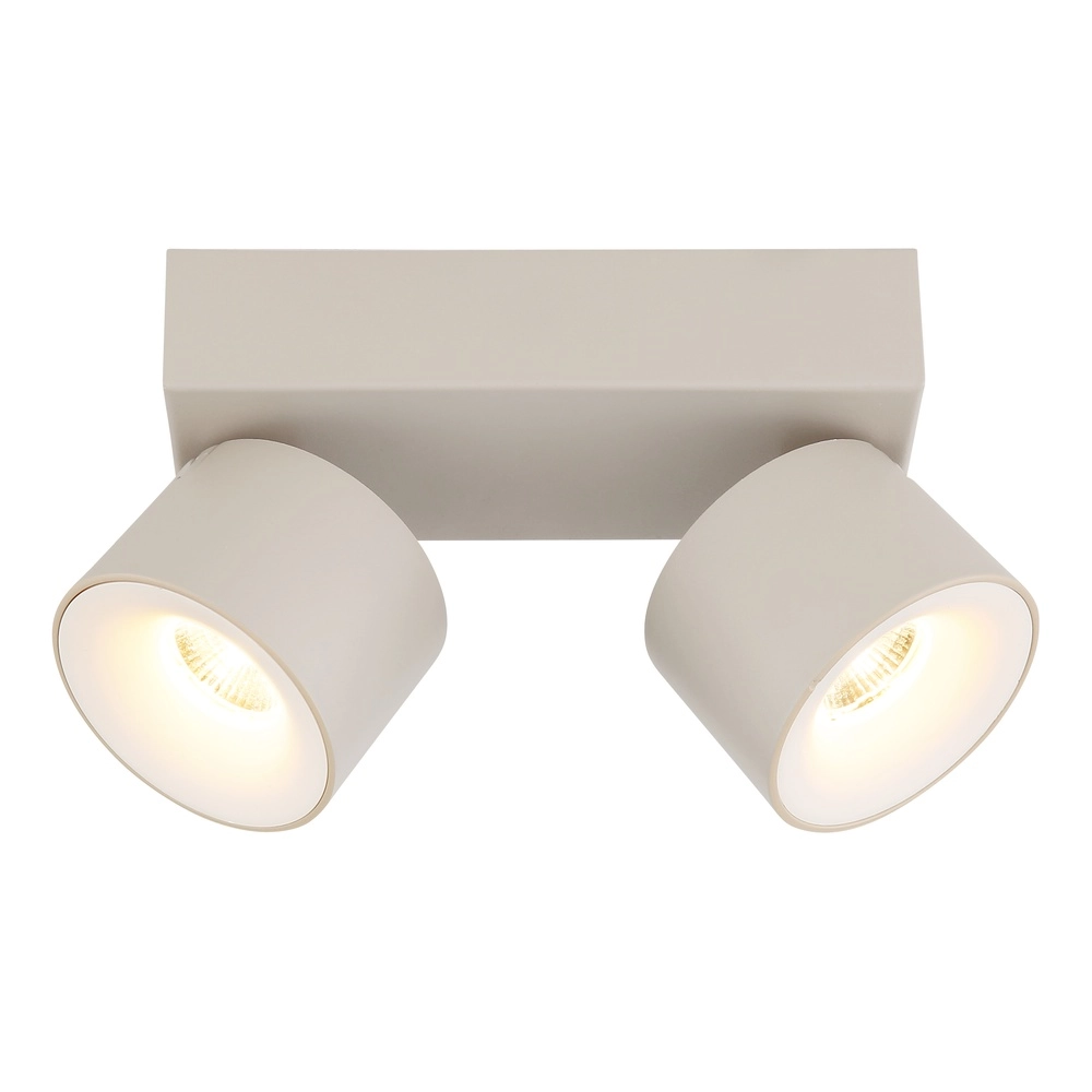 2-light ceiling spotlight Rae sand brown Globo 9007371578863