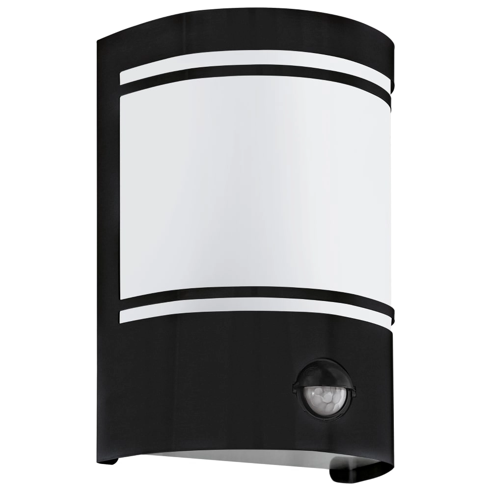 Black outdoor lamp City with motion sensor