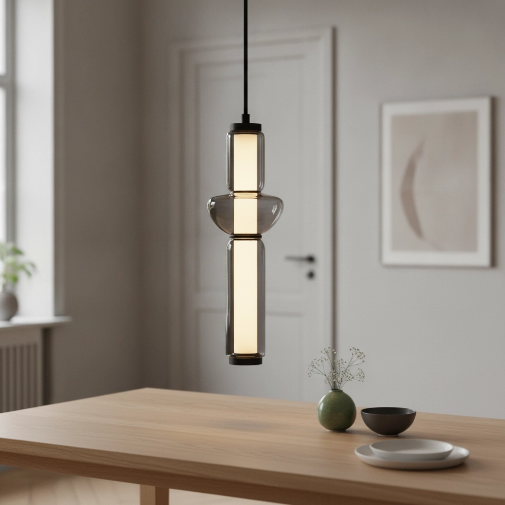 Design pendant lamp Ulon 1-light smoke glass