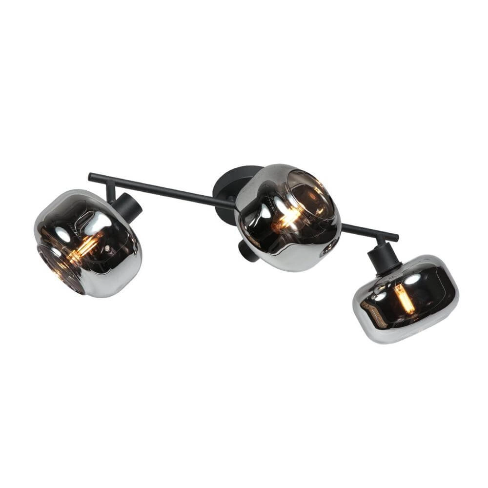 Black ceiling lamp Tenebris 3-light Steinhauer 8712746178128