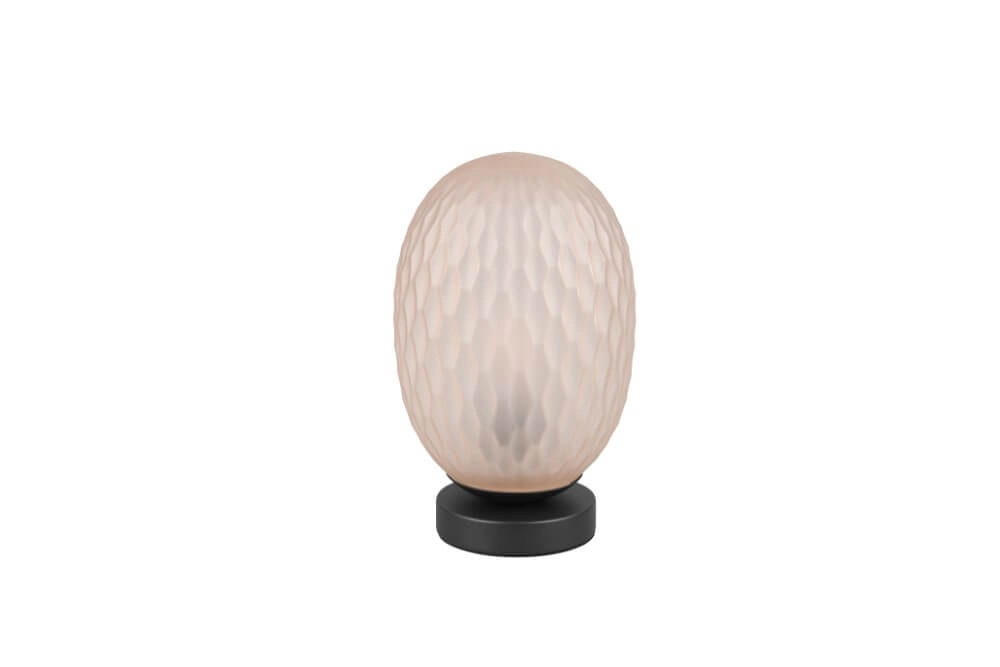 Table lamp Facette with ribbed amber glass Trio 4017807627886