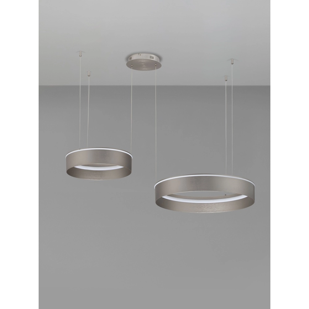 Modern pendant lamp Olivia Double nickel Lyora 5212017494276