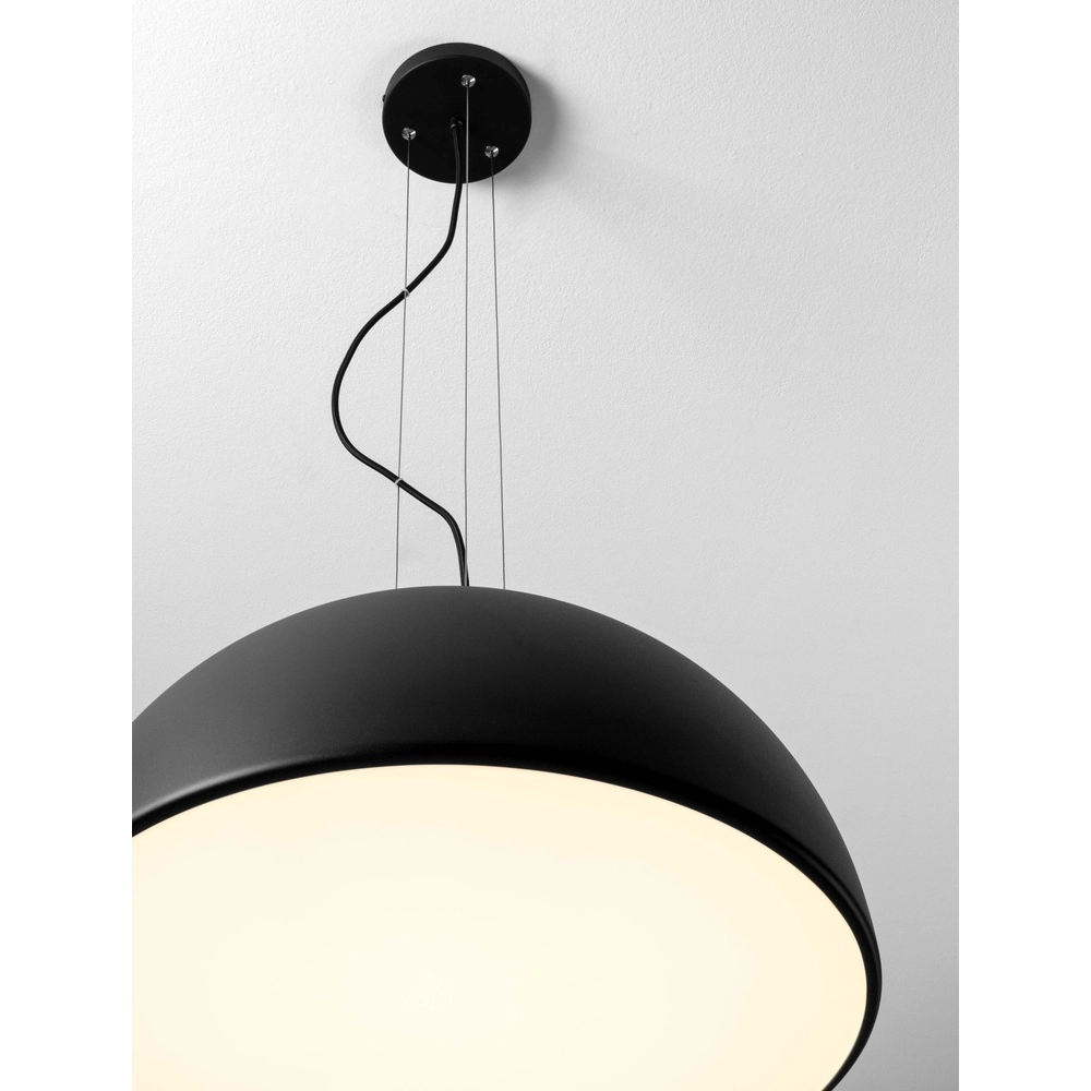 Sleek pendant lamp Tholos black Ø 60cm Lyora 5212017457899