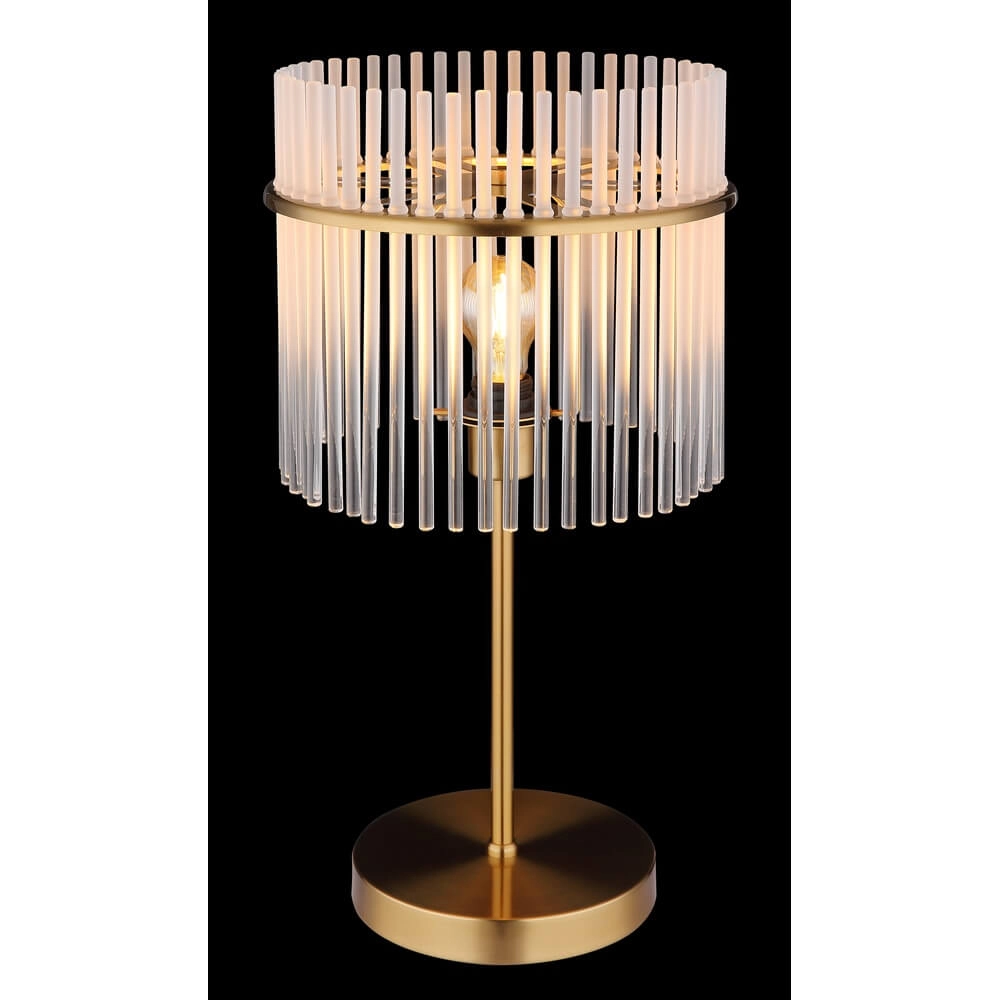 Golden table lamp Gorley with glass Ø 30cm Globo 9007371475018