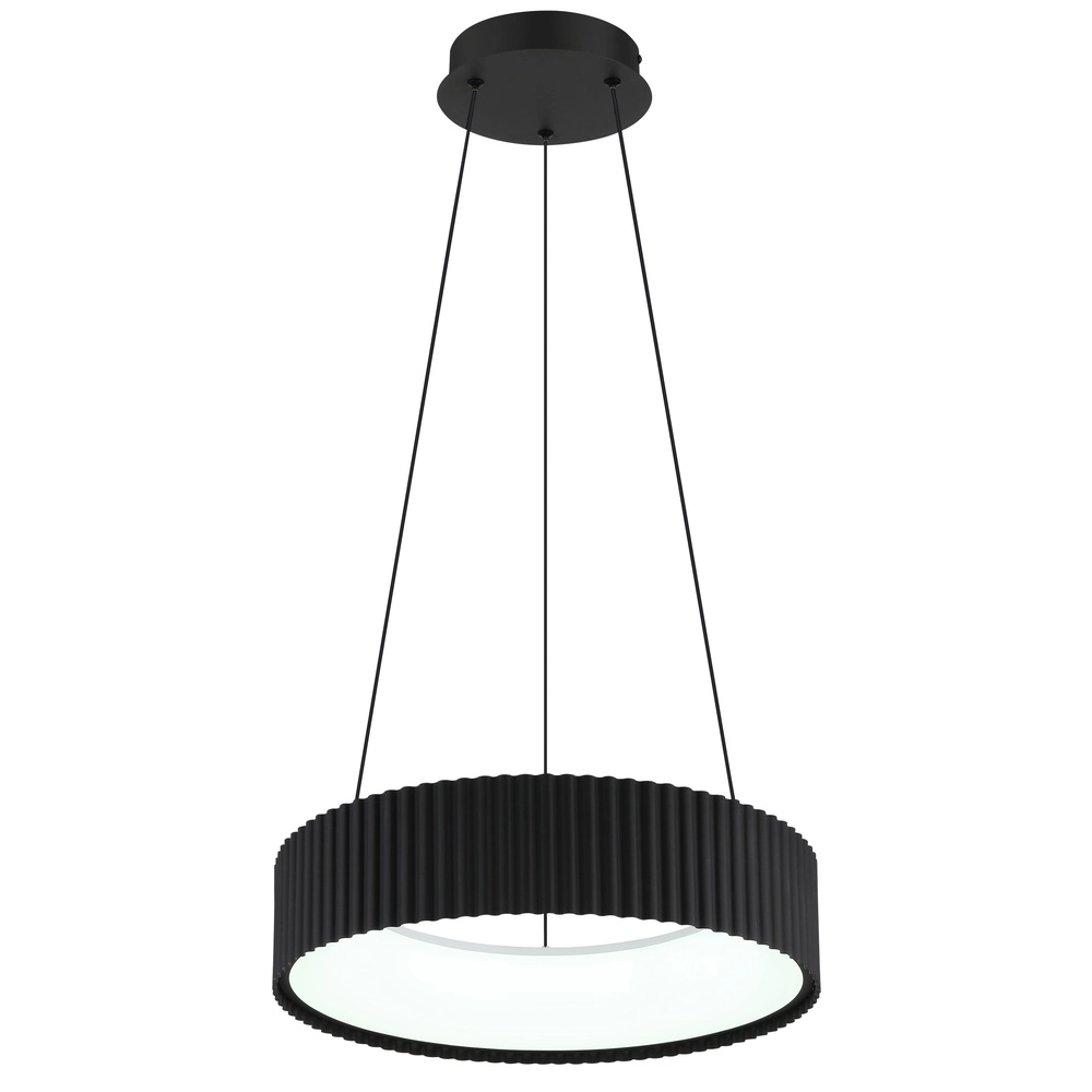 Design pendant lamp Kemp black Ø 46cm Globo 9007371569274