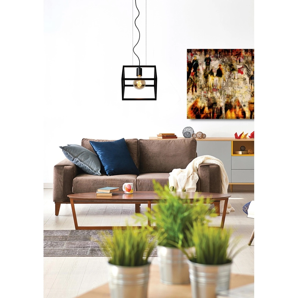 Modern pendant lamp Fabian Black Lucide 5411212010797