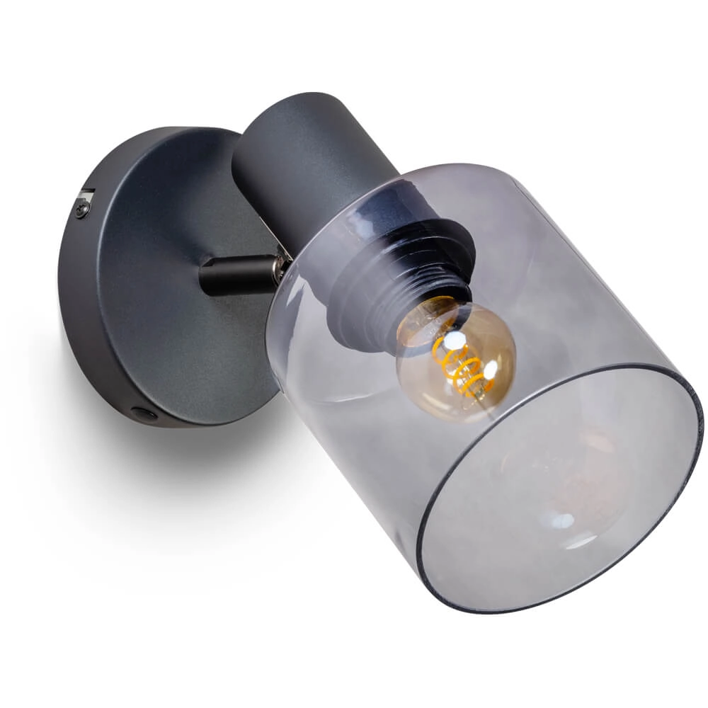 Wall lamp Sledge Glass smoke glass