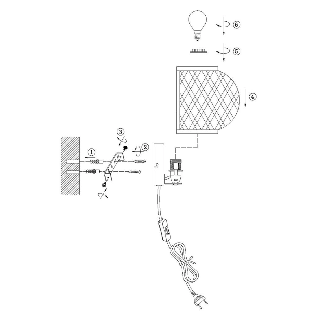 Wall lamp Maze bamboo Steinhauer 8712746181821